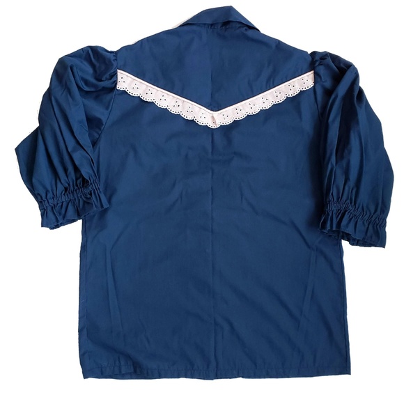 VINTAGE ROCKABILLY BLUES BLOUSE - Picture 2 of 5